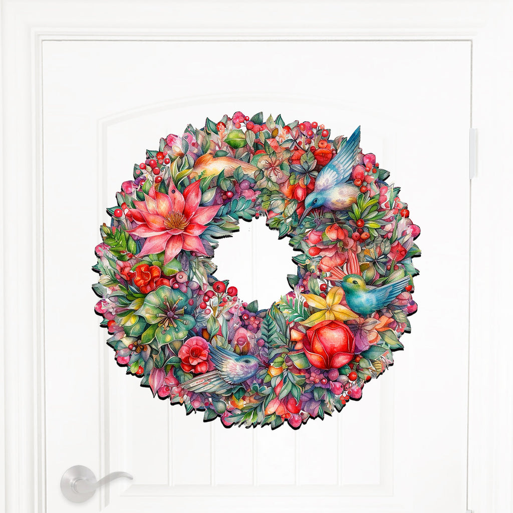 Summer Blooms Wreath Holiday Door Decor by G. Debrekht - Spring Easter Decor - 8611072H