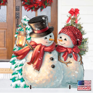 Snow Much in Love Christmas Outdoor Decor by D. Gelsinger - Christmas Santa Snowman Decor - 8461011F-1708