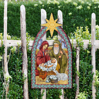 Nativity Manger Star Nativity Door Decor by G. DeBrekht - Nativity Holiday Decor - 8121301H