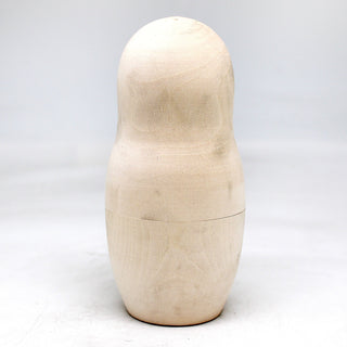 4-pieces Nested Doll - Old World Matreshka Unpainted Natural Wood Doll 5-Inch - Handmade from Linden Wood Ready to be Painted or Perfect as a Gift, Make-It-Take-It