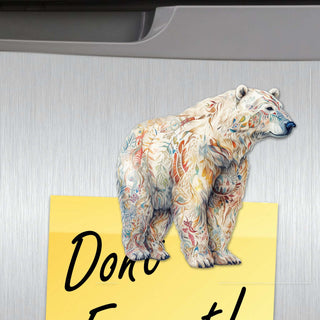 Bear Parade Decorative Eco Wood Magnets Set of 6 by G. Debrekht - Wildlife Decor - 8090106G-S6