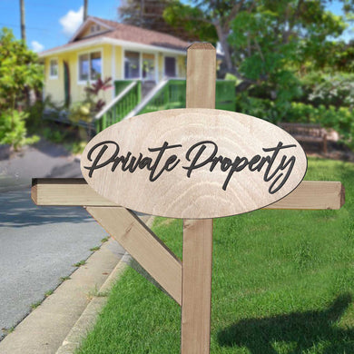 Private Property sign, Business sign, House sign, made in the USA sign, Birch wood sign, Lightweight sign, outdoor sign - 320331