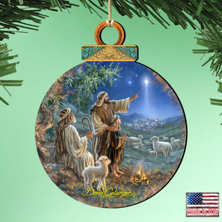 Shepherd Gliding Star Wooden Ornaments by Gelsinger - Nativity Holiday Decor - 8021121-2-1557