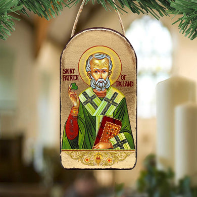 Saint Patrick Religious Celtic Sacred Icon Ornament - Celtic Decor - 87060