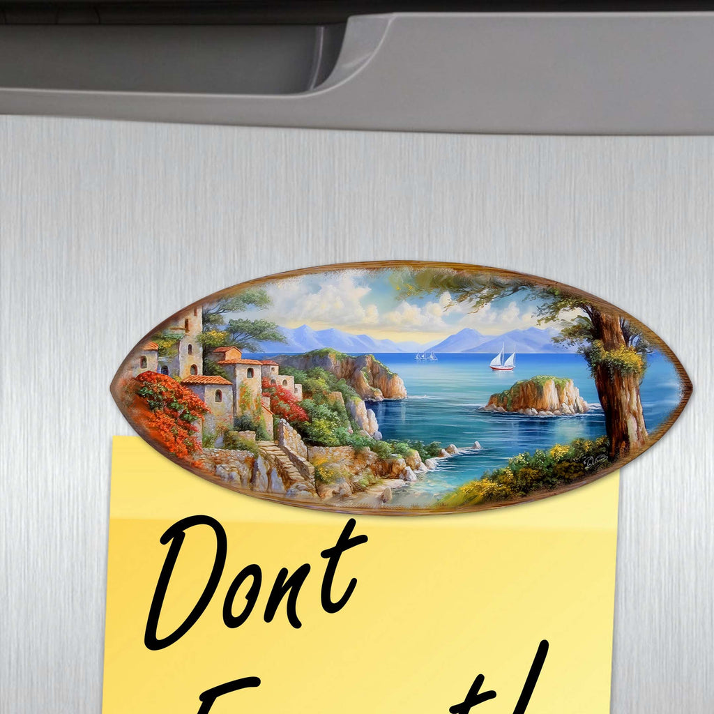 Coastal Charmers Surfboards Decorative Eco Wood Magnets Set of 6 by G. Debrekht - Coastal Decor - 8090070G-S6