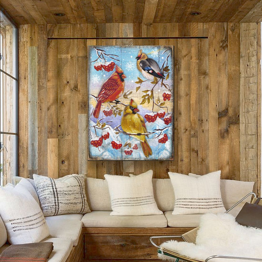 Cardinal Wood Art Wooden Wall Art by Nature Wonders - Nature Wildlife Decor - 95223B