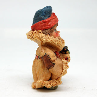 One-of-a-Kind Little Boy with a Bird - Handmade Clay Figurine - Unique Gift- Folk Art Collectibles Handcrafted Treasures