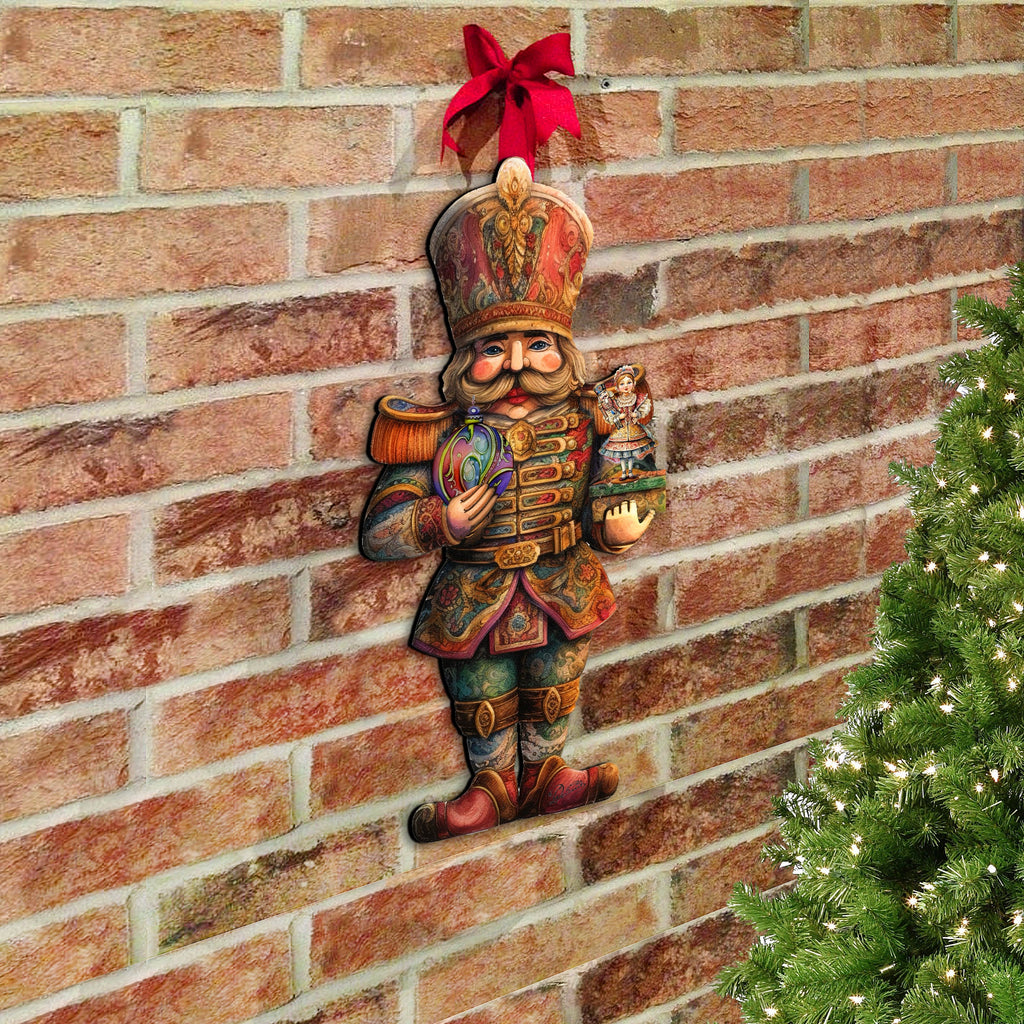 Charming Clara and Nutcracker Prince Holiday Door Decor by G. Debrekht - Christmas Decor - 8611059H