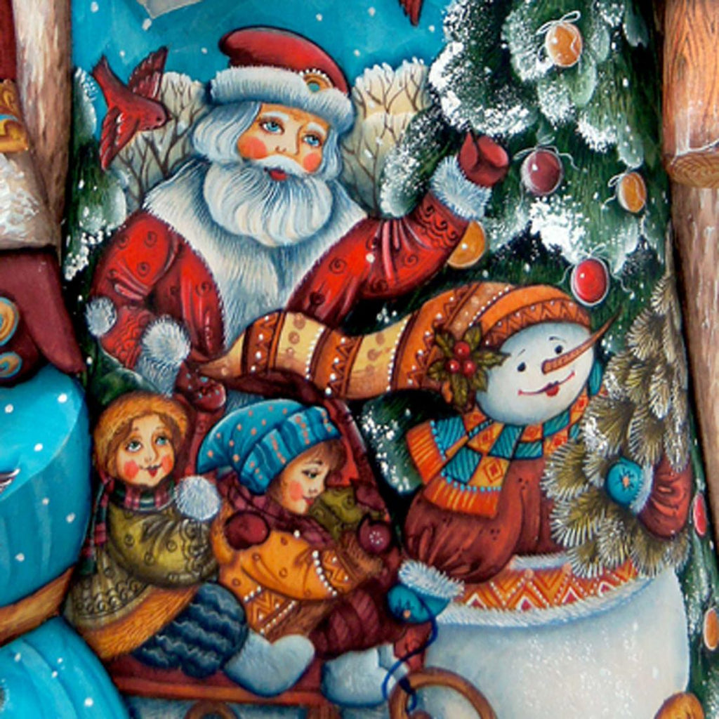 Santa Helpers Hand-Painted WOODCARVED Masterpiece by G. DeBrekht - Christmas Decor - 241134