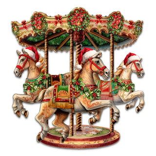Christmas Carousel Holiday Door Decor by G. Debrekht - Christmas Decor - 8611030H