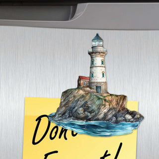 Lighthouse Decorative Eco Wood Magnets Set of 6 by G. Debrekht - Coastal Decor - 8090022G-S6