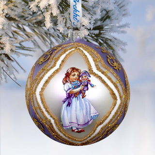 Clara Ball Glass Ornament, Santa & Christmas Decor - 73741-2 by G. DeBrekht