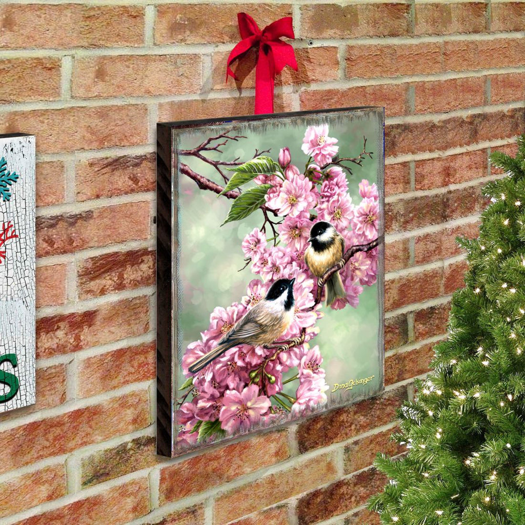 Spring Blossoms Wooden Wall Art by D. Gelsinger - Easter Spring Decor - 95671B-DG