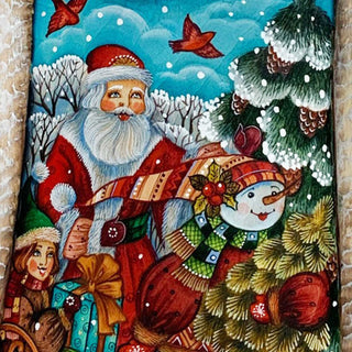 First Snow's Play Day Santa Hand-Painted WOODCARVED Masterpiece by G. DeBrekht - Christmas Decor - 241141
