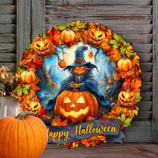 Happy Halloween Wreath Door Hanger by G. Debrekht - Halloween Decor - 8652821H
