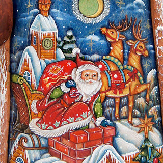 Special Delivery Santa Hand-Painted WOODCARVED Masterpiece by G. DeBrekht - Christmas Decor - 214526