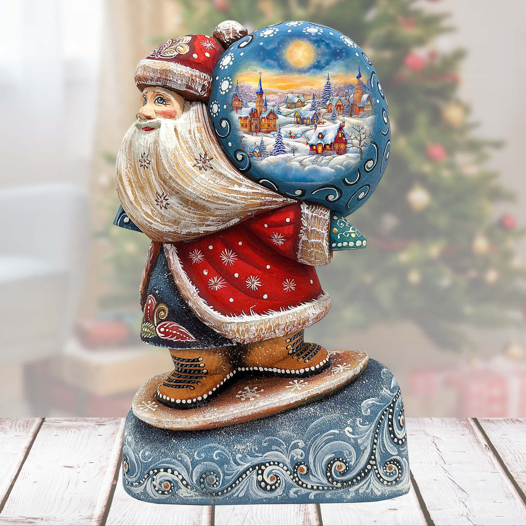 Christmas Night Sack Santa Hand-Painted WOODCARVED Masterpiece by G. DeBrekht - Christmas Decor - 8204015 *** PRE-ORDER - Handmade Just for You! ***