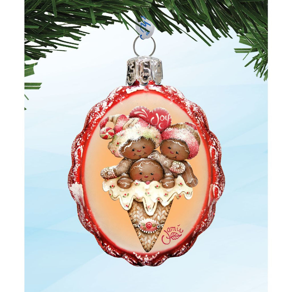 Holiday Kiss Mercury Glass Ornaments by Jamie Mills-Price - Christmas Decor - 770139S3-MP