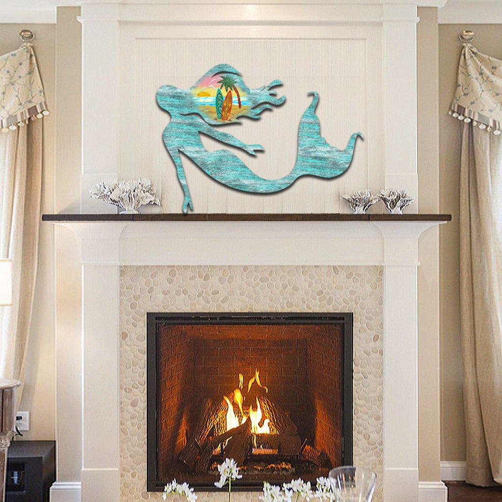 Mermaid Coastal Door Decor by G. DeBrekht - Coastal Holiday Decor - 8198514H