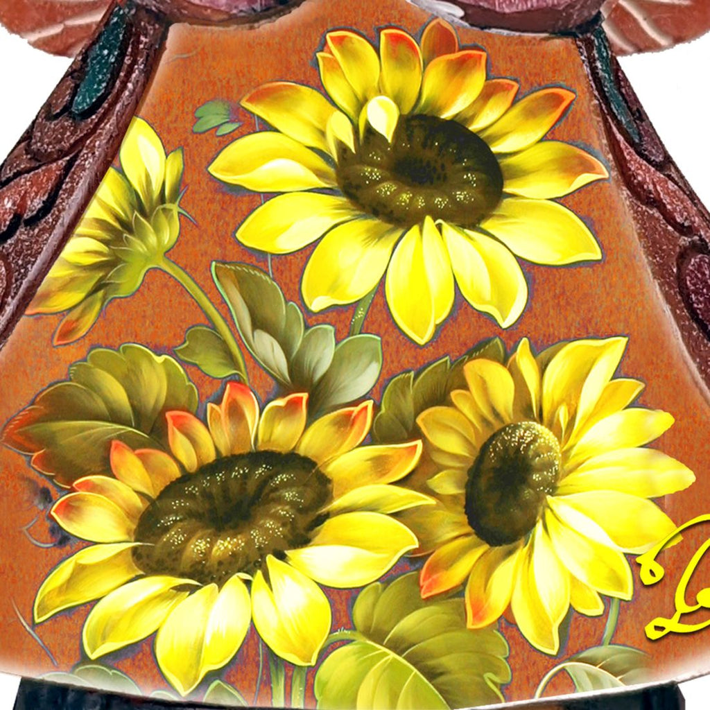 Autumn Angel With Cornucopia Handcrafted Christmas Figurine by G. DeBrekht - Thanksgiving Halloween Decor - 516656