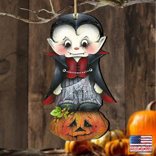 Dracula Wooden Ornaments Halloween by Jamie Mills-Price - Thanksgiving Halloween Decor - 8457401