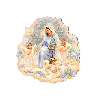 Gift of Faith Angel Wreath Nativity Door Decor by D. Gelsinger - Nativity Holiday Decor - 8461032H-0201