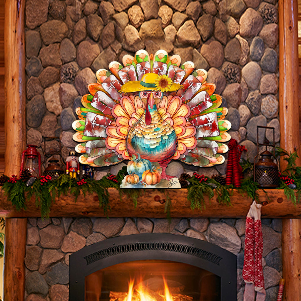 Thanksgiving Turkey Holiday Door Decor by G. Debrekht - Thanksgiving Halloween Decor - 8611055H