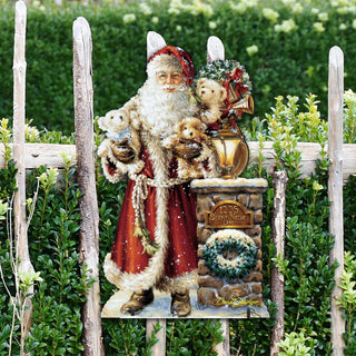 Silent Night Santa Christmas Door Decor by D. Gelsinger - Christmas Santa Snowman Decor - 8461013H-1315