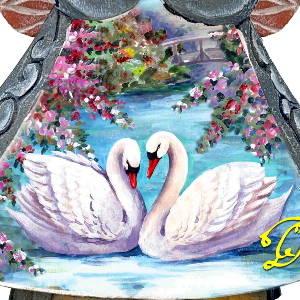 Swans Angel Handcrafted Christmas Figurine - G. DeBrekht - Nativity Holiday Decor - 516658