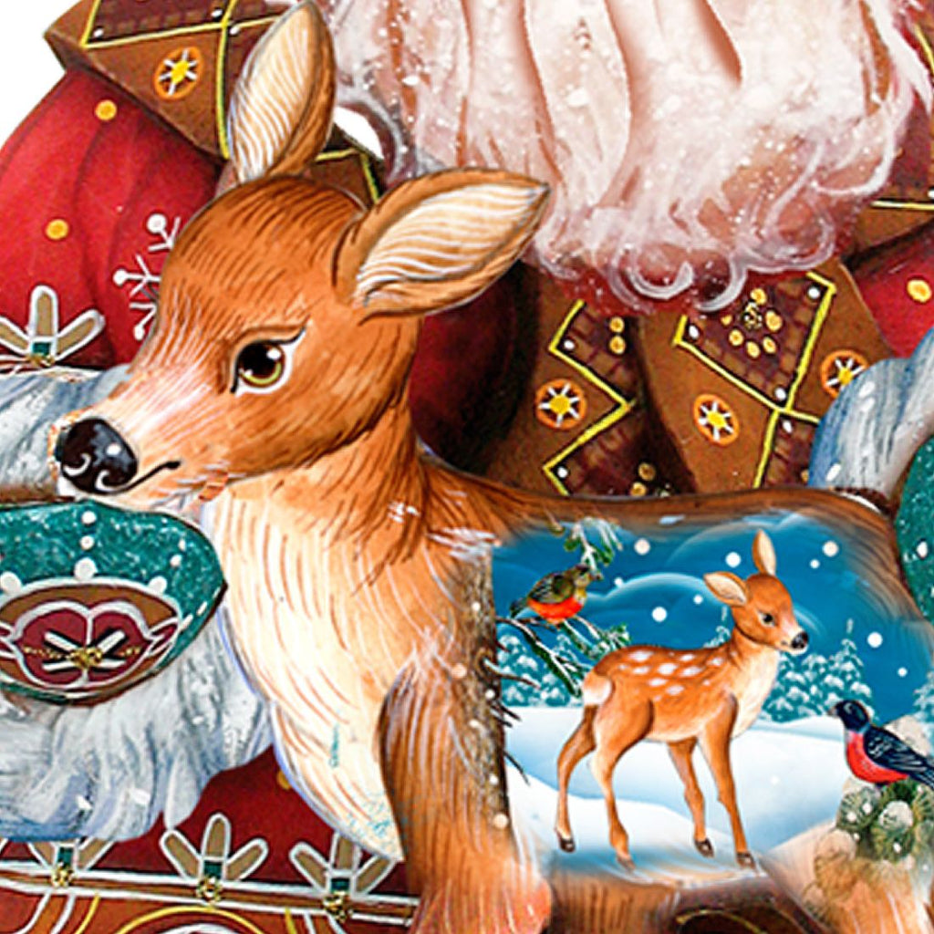 Deerest Friends Christmas Outdoor Yard Sign by G. DeBrekht - Christmas Santa Snowman Decor - 8118081F