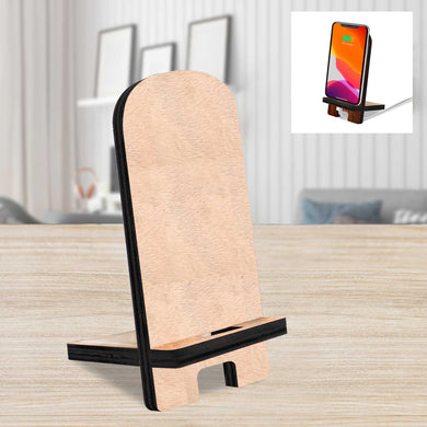 Cell Phone Stand Tablet Stand, Block and Plague Stand Natural Wood Holder Organizer - 892000