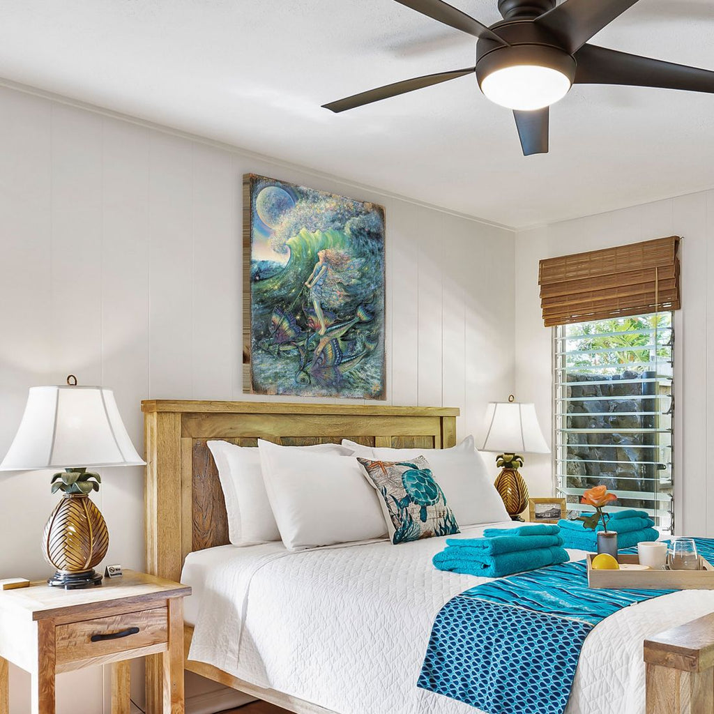 Surfers Dream Fantasy Wooden Wall Art by Josephine Wall - Fantasy Decor - 852152-JW