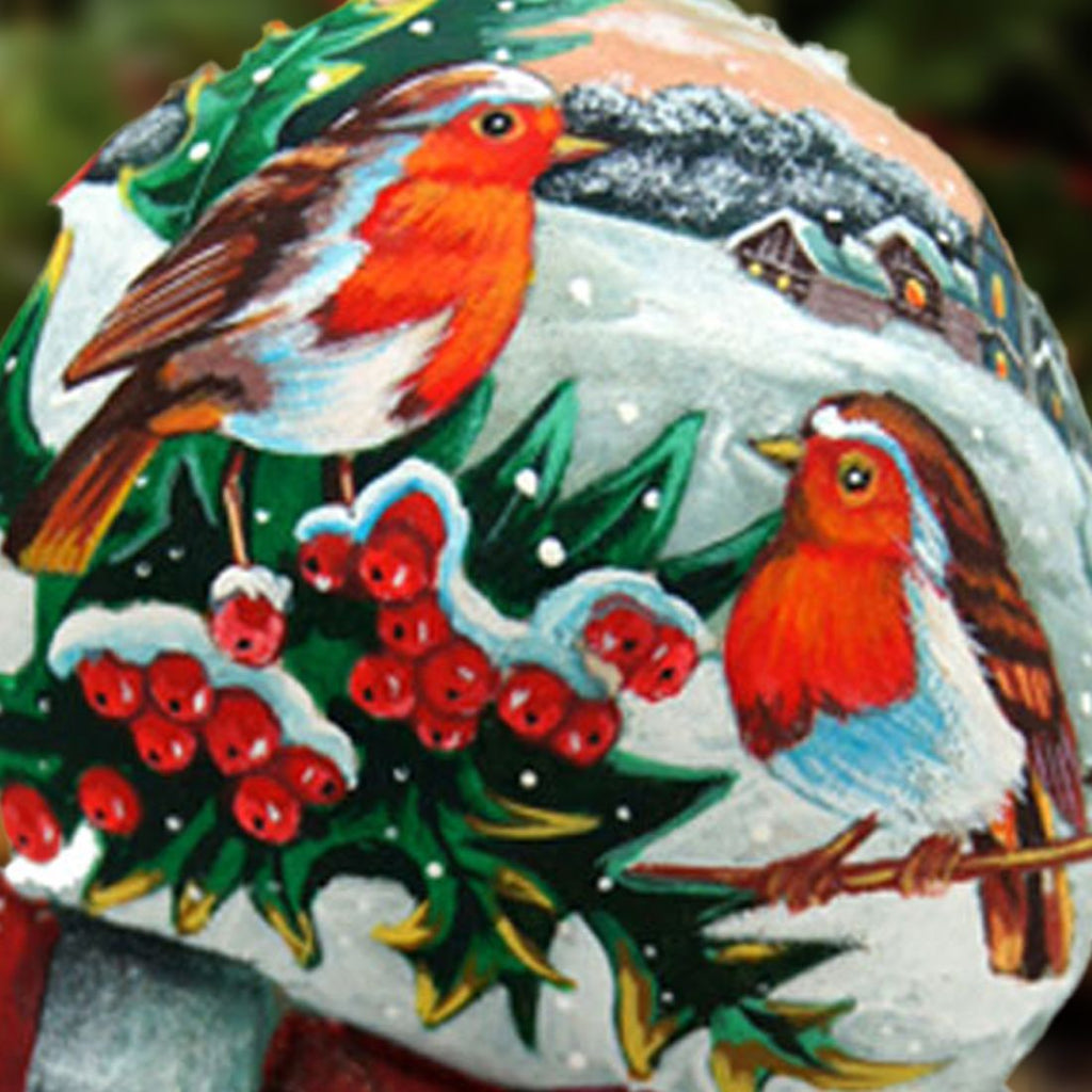 Red Cardinal Santa Hand-Painted WOODCARVED Masterpiece by G. DeBrekht - Wildlife Holiday Decor - 821366 *** PRE-ORDER - Handmade Just for You! ***