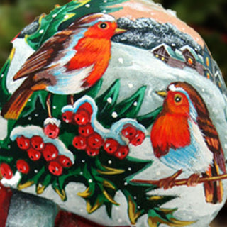 Red Cardinal Santa Hand-Painted WOODCARVED Masterpiece by G. DeBrekht - Wildlife Holiday Decor - 821366 *** PRE-ORDER - Handmade Just for You! ***