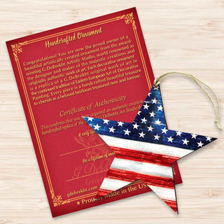 Patriotic US Star Rustic Wooden Ornaments - American Patriotic Decor - 8198917