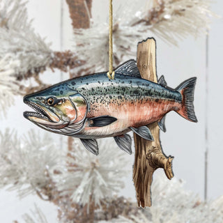 Alaskan Sockeye Wooden Ornaments by G.Debrekht - Wildlife Holiday Decor - 8710109-3