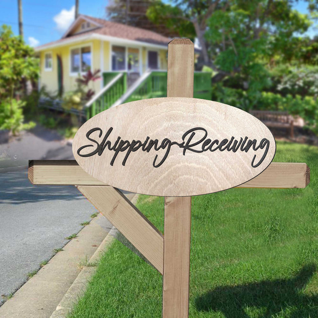 Shipping sign, Shipping and receiving, Business sign, Made in the USA sign, Made from wood Sign, Lightweight sign- 320336