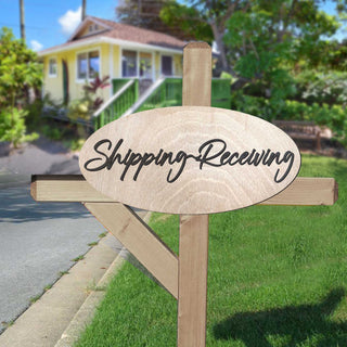 Shipping sign, Shipping and receiving, Business sign, Made in the USA sign, Made from wood Sign, Lightweight sign- 320336