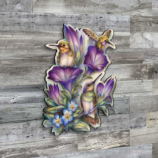 Everlasting Friendship Hummingbirds Wall Art by J. Bergsma - Wildlife Holiday Decor - 8591936W-JB