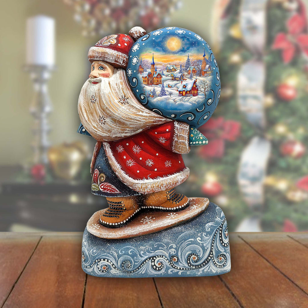 Christmas Night Sack Santa Hand-Painted WOODCARVED Masterpiece by G. DeBrekht - Christmas Decor - 8204015 *** PRE-ORDER - Handmade Just for You! ***