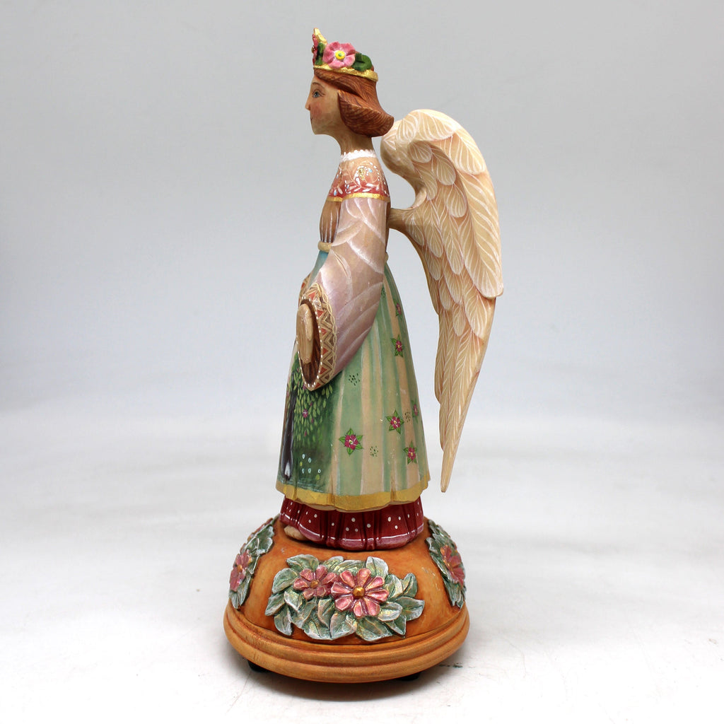 Angel with Animals Musical Figurine- Limited Edition Figurine Reserve by G.DeBrekht 8 x 4.5 x 3.5 Handpainted Collectible Figurine, Unique Decor Made in the USA