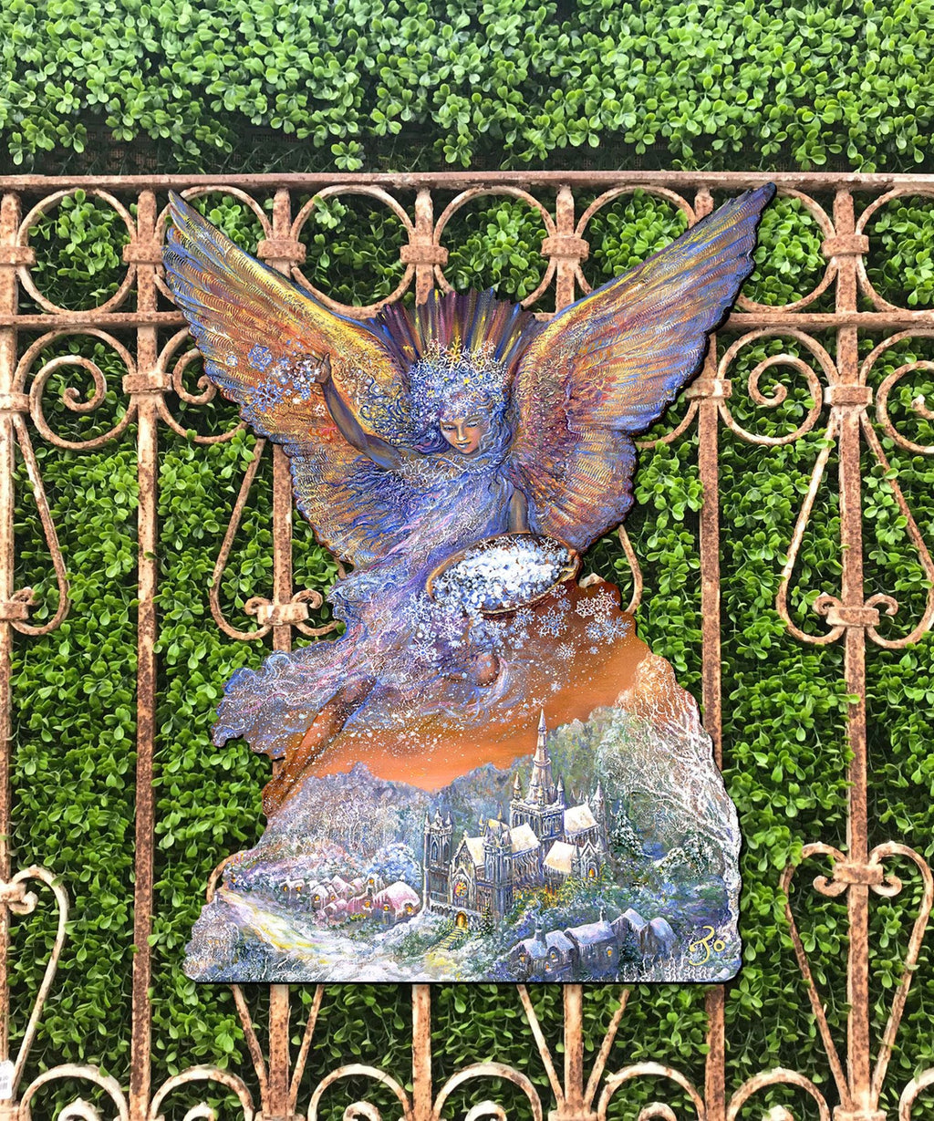 Snow Angel Wall Decor Over the Door Wooden Hanger by Josephine Wall - 842131F-JW