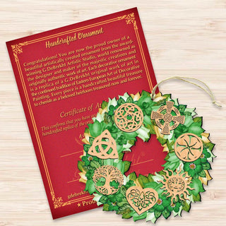 Irish Celtic Wreath Wooden Ornaments by G. DeBrekht - Celtic Decor - 8185319