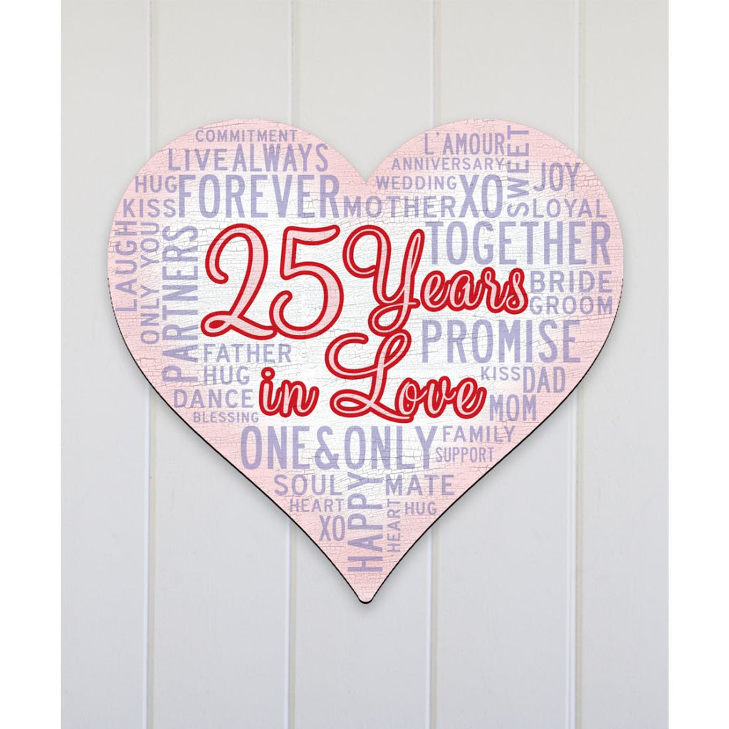 Silver Anniversary Heart