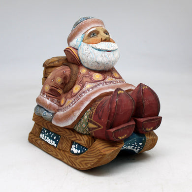 Santa on Sleigh Figurine 5.5x5.5x3.5