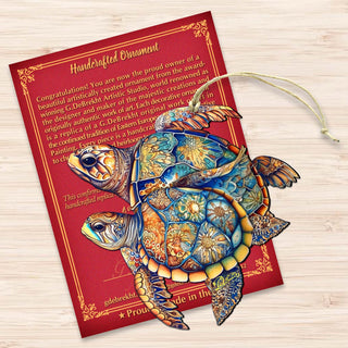 Coastal Decorations - Turtles Wooden Ornaments by G.Debrekht Coastal Holiday Decor - 8688192