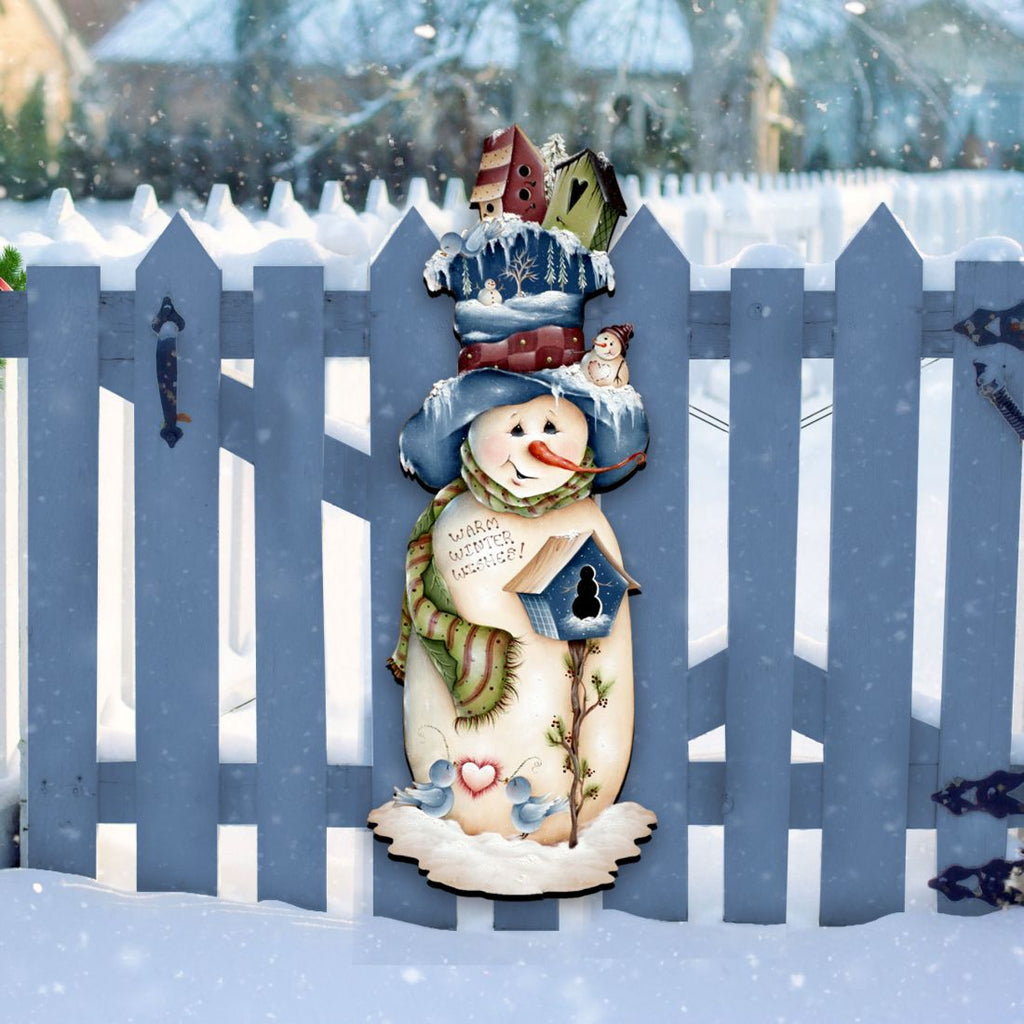Freezing Frank Christmas Door Decor by Jamie Mills-Price - Christmas Santa Snowman Decor - 8457515H