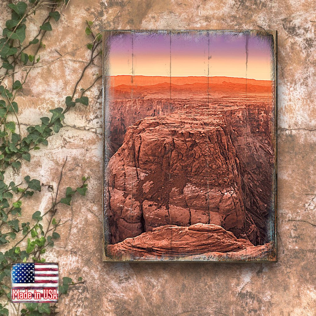 Canyon Dusk Art Wooden Wall Art by Nature Wonders - Nature Wildlife Decor - 95278B