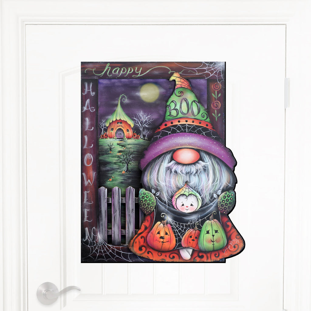 Boo Halloween Gnome Holiday Door Decor by Jamie Mills-Price - Halloween Decor - 8611077H-MP