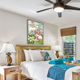 Easter Lambs Wooden Wall Art by D. Gelsinger - Easter Spring Decor - 95673B-DG